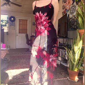 Vintage Sue Wong Silk Beaded Maxi Dress